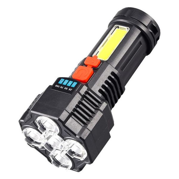 5 Core LED USB Rechargeable Flashlight