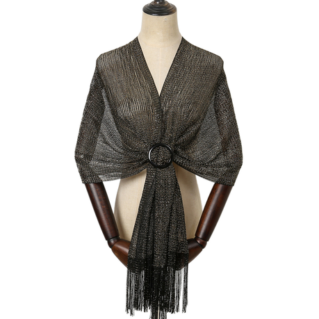 Evening dress shawls, buckled shawls for women. Image