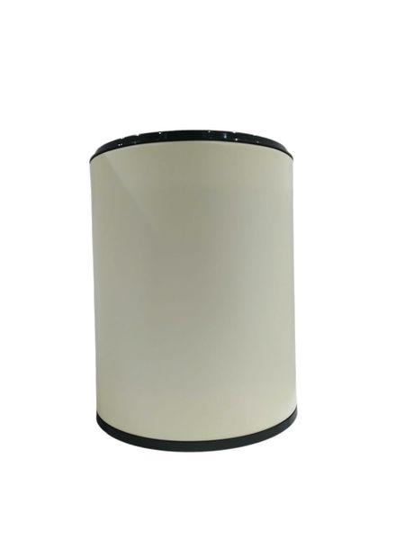 Off white Cylindrical Open-Top 8L Dust Bin