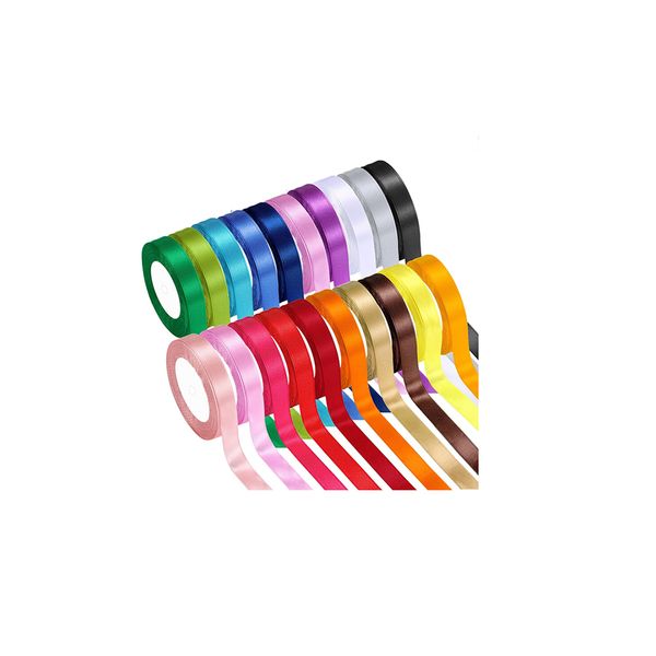 Rainbow Ribbon Set - 20 Colours, Each 20 Metres × 1 Cm Wide