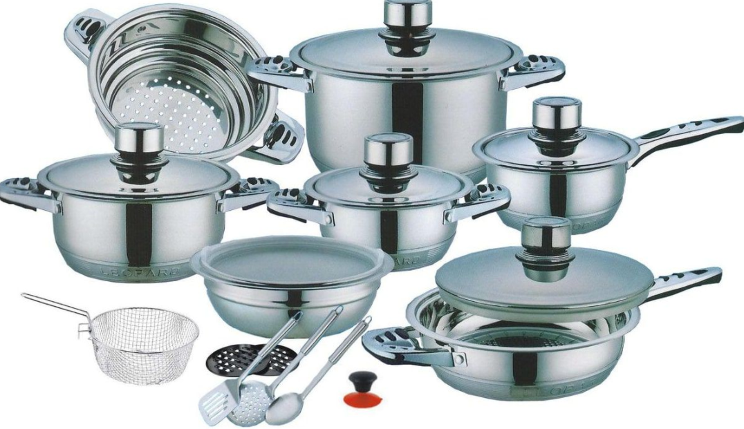 Stainless Steel Cookware Pot Set 21 Pieces Shop Today Get It 