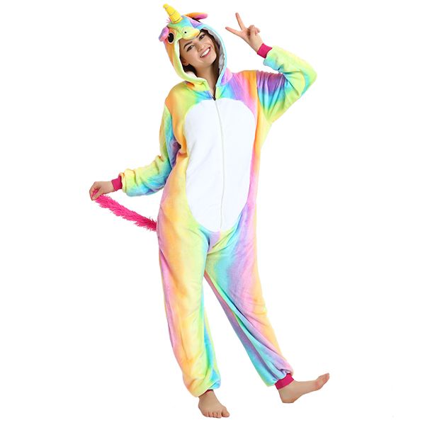Iconix Rainbow Unicorn Onesie for Adults