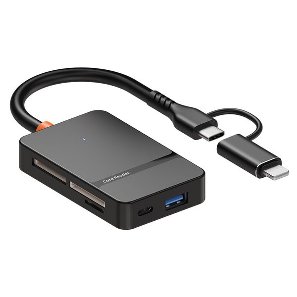 Memory Card Reader USB-C &amp; Lightning Dual Connectivity Adapter