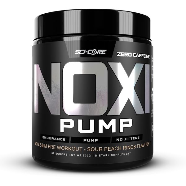 Sci-core Noxi Pump - Caffeine Free Pre-workout - 30 Scoops Sour Peach Ring