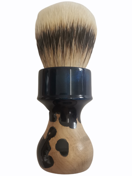 Shaving Brush Oumo Master Series Mixed Wood Silk Silvertip Badger Blue