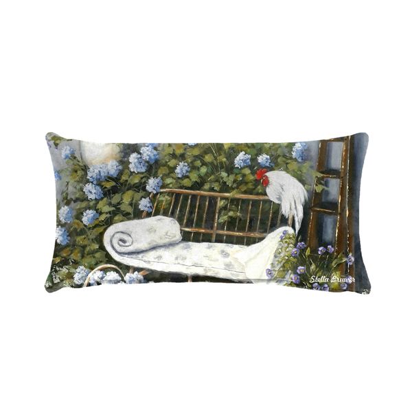 Chickens in the Garden By Stella Bruwer Oblong Luxury Scatter