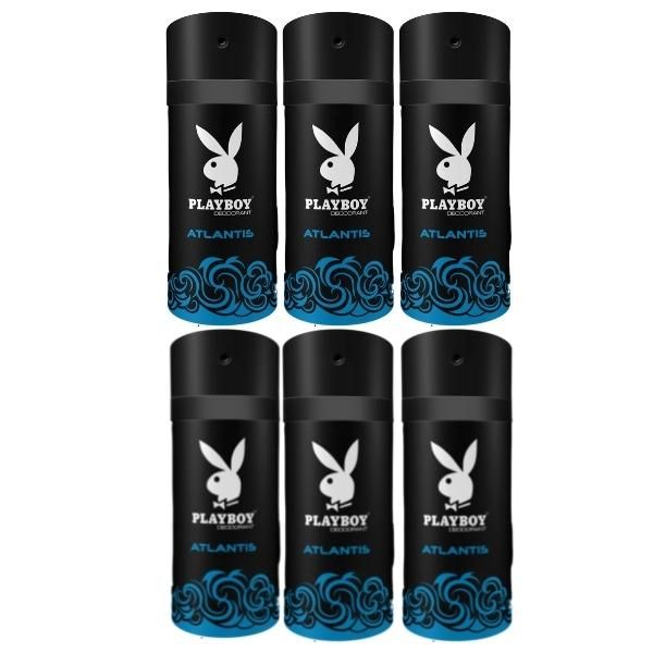 PlayBoy - Men Deodorant 150ml - Atlantis - Pack of 6