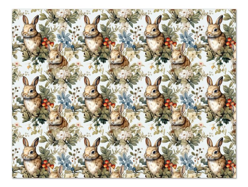 Disposable Paper Placemats - Woodlands Bunny