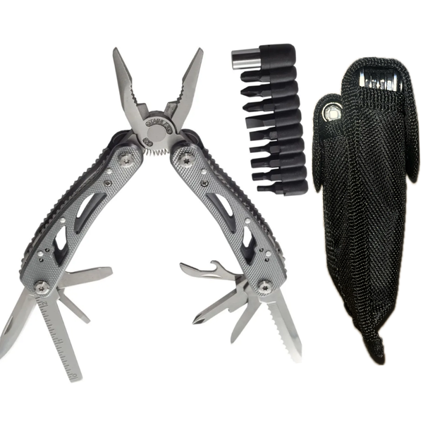 Traveler 25 in 1 Stainless Steel Metal Multitool with Accessory Kit - Bag