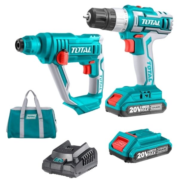 Total Tools - Lithium-Ion Cordless Combo Kit P20S - 20V