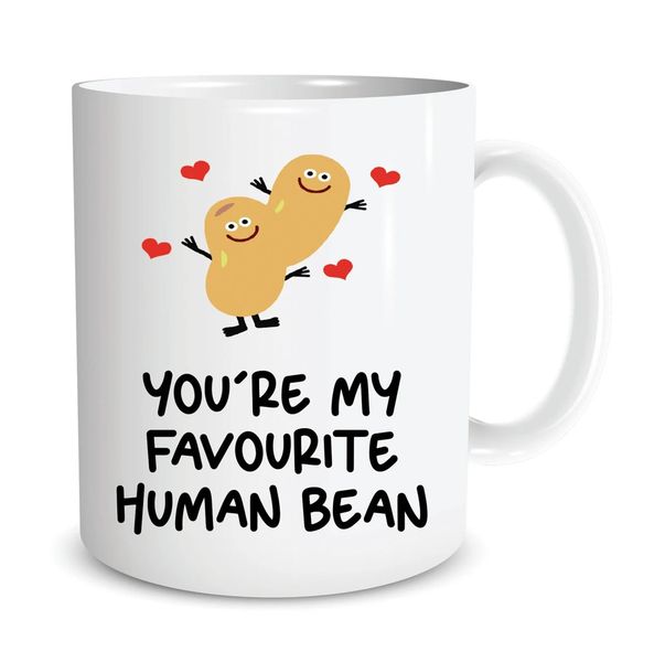 Favourite Human Bean Boyfriend Girlfriend Anniversary Valentine Gift Mug
