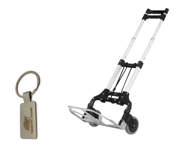 Mini Multi Function Folded Trolley - Aluminum With TIT Keychain