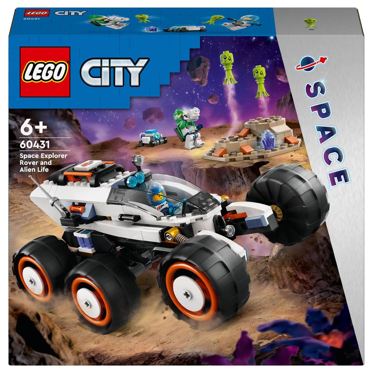 LEGO® City Space Explorer Rover and Alien Life 60431 Building Toy Cars ...