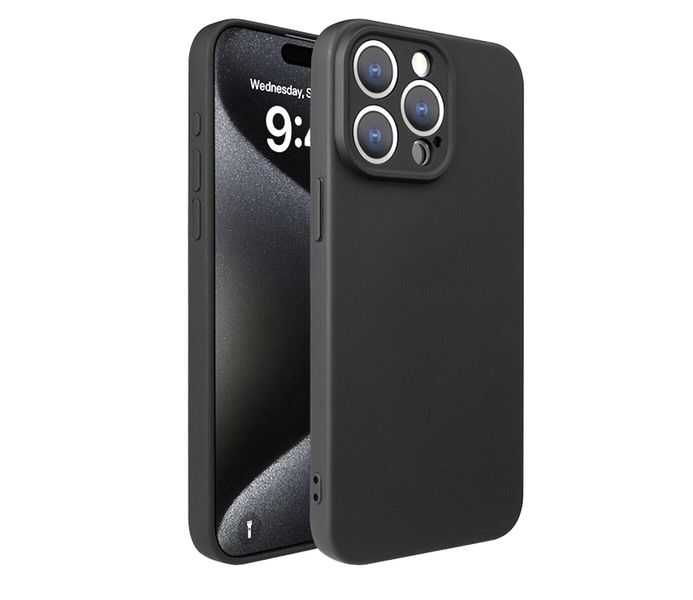 Silicone Cover For Apple IPhone 15 Pro - Cover For IPhone 15 Pro - Black