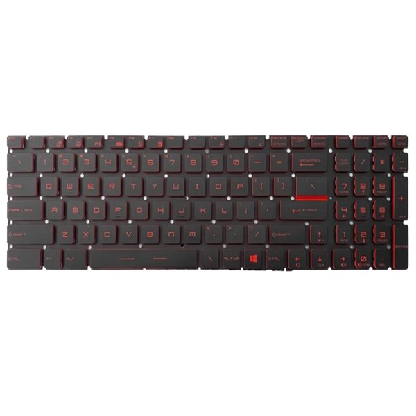 Red US Laptop Keyboard Compatible with MSI MS-16J1 16J2 16J3 16J4 16J5 16J9