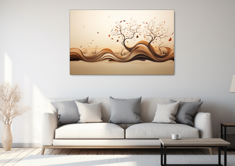 Canvas Wall Art - Nature and Calligraphy Fusion - HD0008