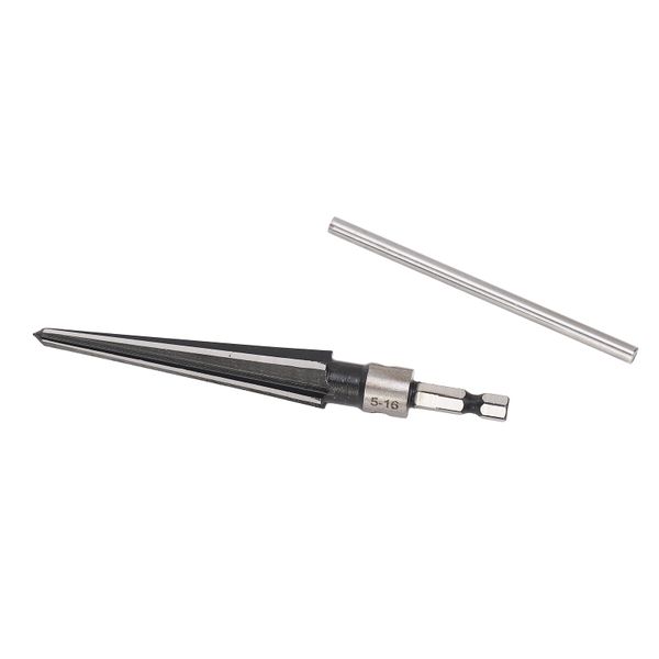 6 Flute Tapered Reamer Hex Shank 5-16mm Woodworking Tool