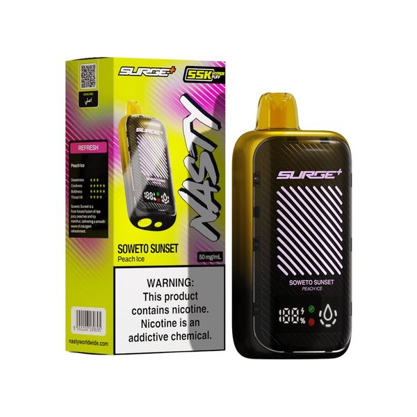 Nasty Bar Surge 55k Disposable Vape - Peach-Ice