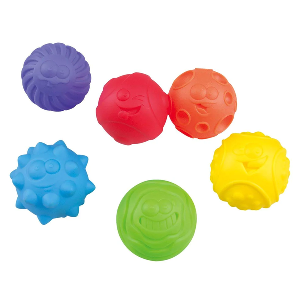 Play Go Rainbow Textured Balls 6 Piece