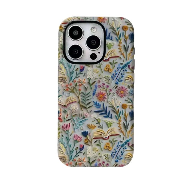 Cute Floral Vintage Pattern Hard Protective Shell Compatible with iPhone 15