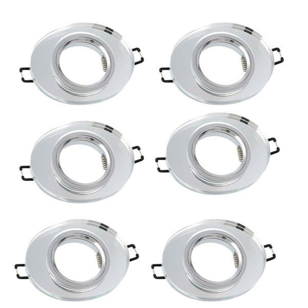 Vito Mini Downlight Frame Mounted Crystal- E Ellipse ?60mm Glass Set of 6