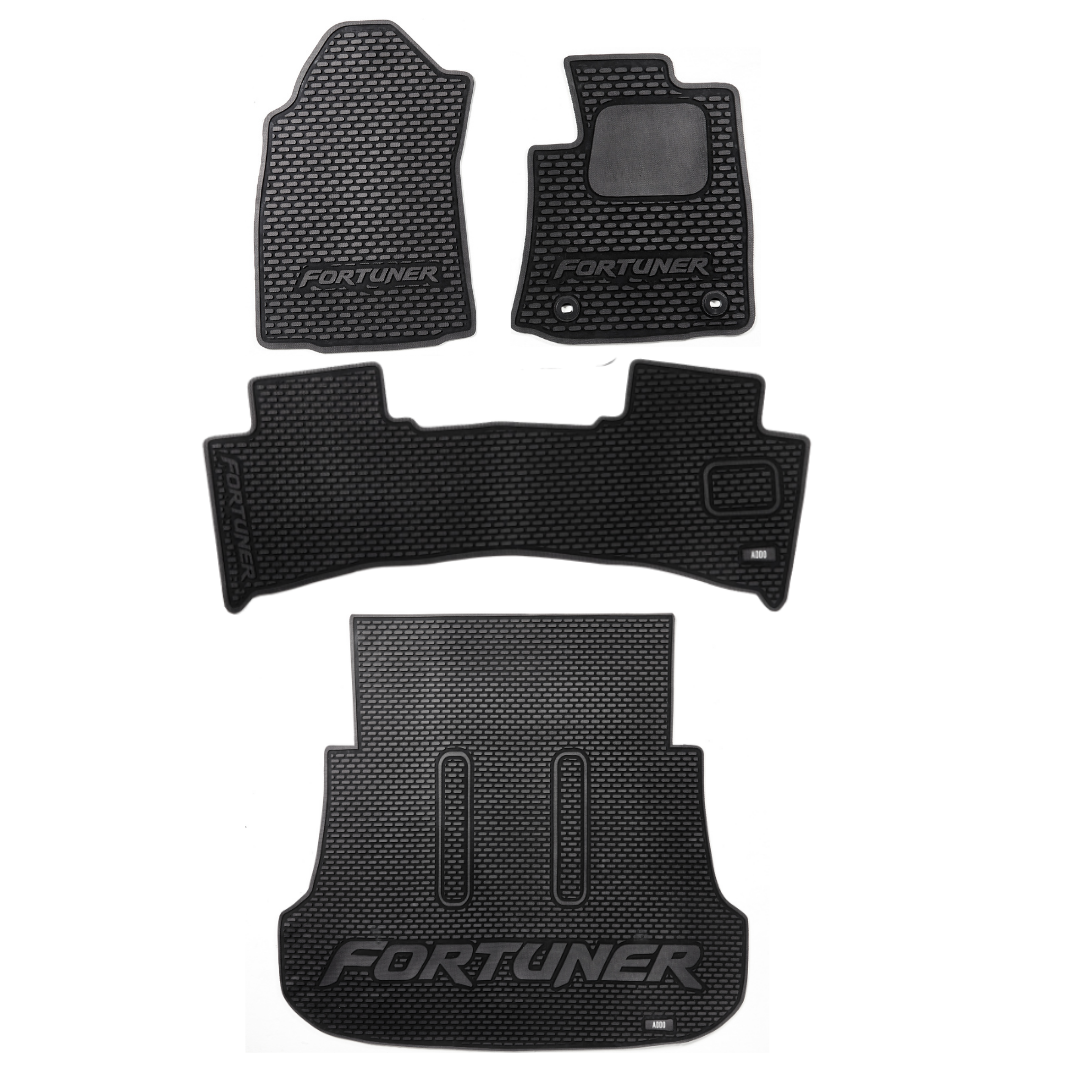 Toyota Fortuner GD6 Full Set Rubber Mats Automatic Extended Boot