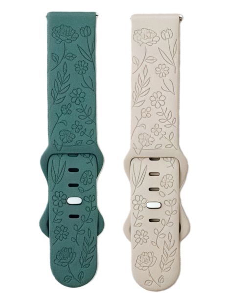 2 Pack 20mm Silicone Watch Band Compatible with Samsung / Huawei