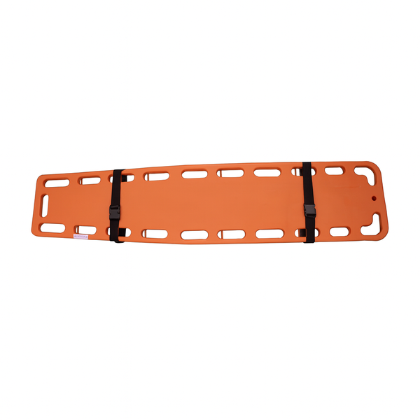 Emergency Medical Spine Board with Safety Straps - Orange