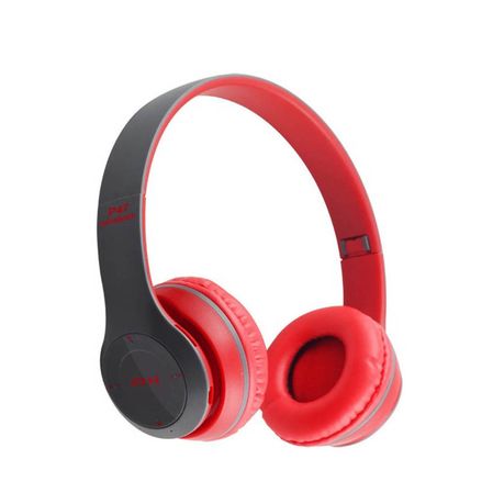 Red wireless fashion headphones