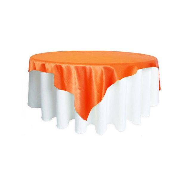 Orange Satin Table Overlay