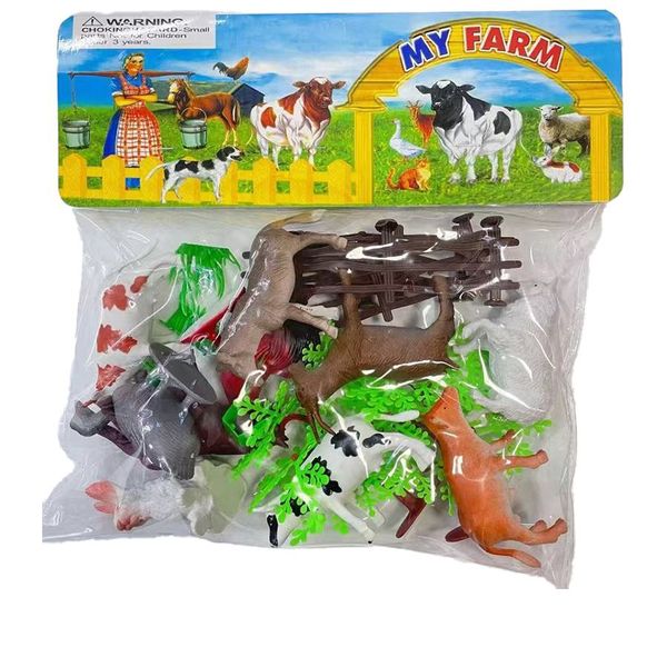 Quality Vibrant Imaginitive Play Mixed Farm Animals Kids Toy Figures Pack