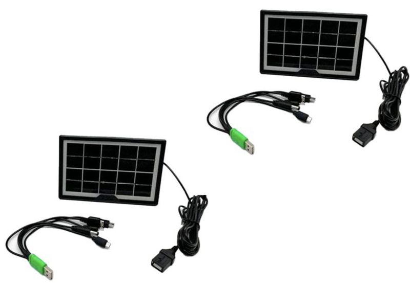 2 X Solar Panel Cellular Charger 3.8W/6V