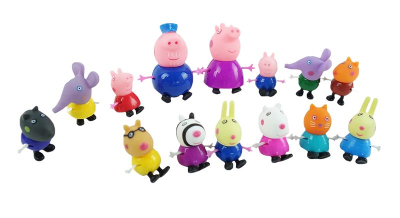Peppa P Happy Partner Play Set 14 Friends Action Figure Play Set