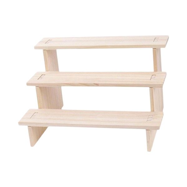 3 Layer Ladder Style Jewelry Organizer - Light Wood