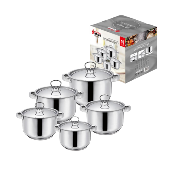 10-piece Set With Small Double-bottomed Pots