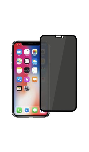 Anti Spy iPhone 11 XS Black Privacy Tempered Glass Screen Protector