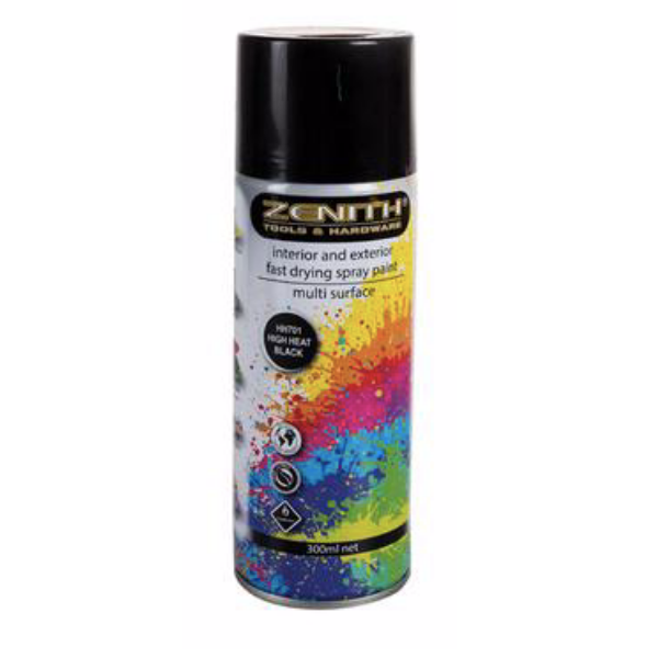 Stationary-Zenith Heat Black Spray Paint