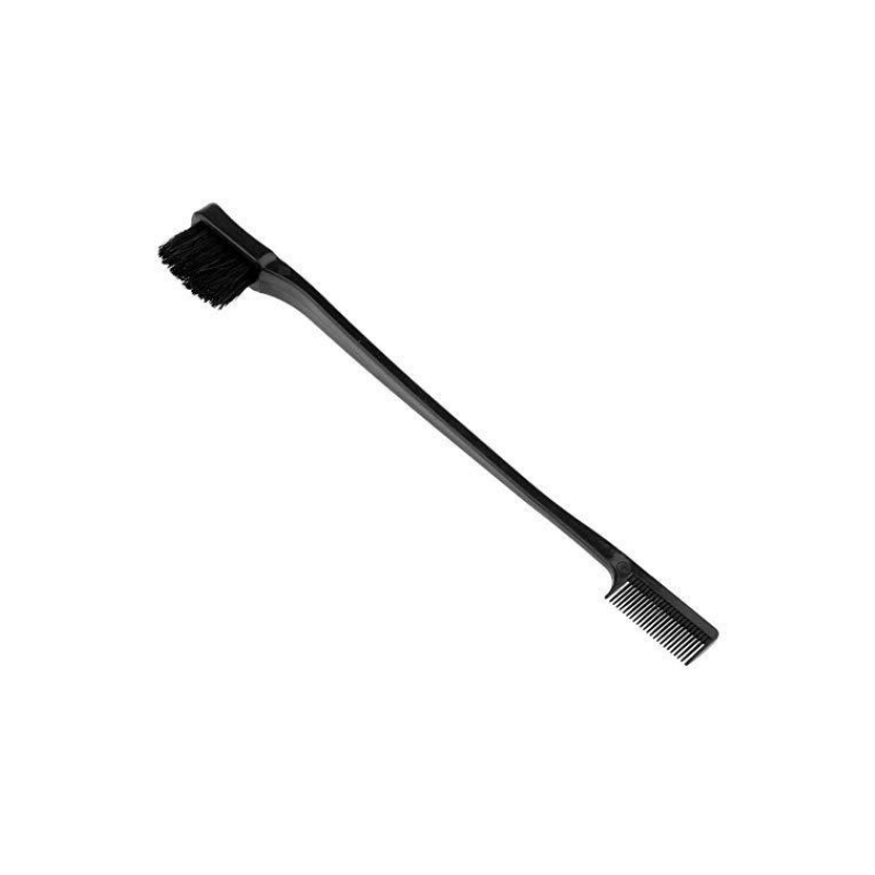 Double Sided Edge Control Brush Comb Combo Black Baby Hairs Fly Away