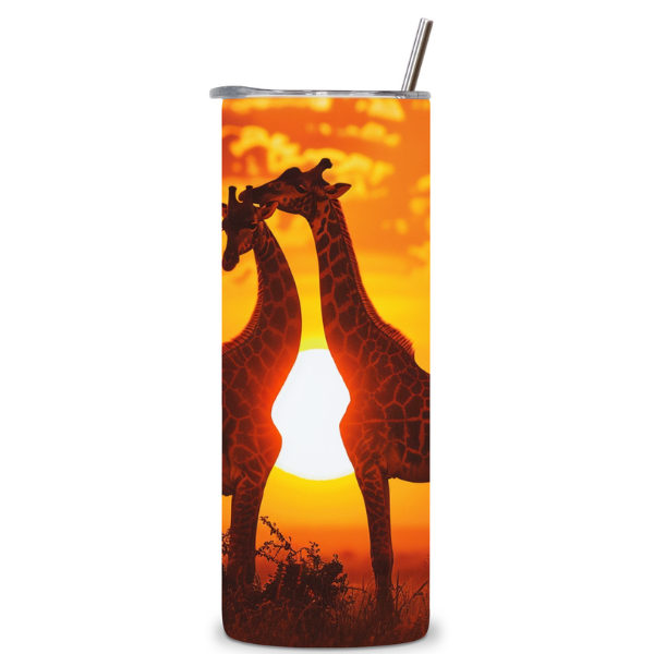 Sunset Giraffes Tumbler