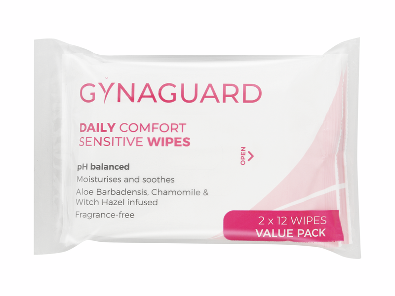 Gyna Guard Daily Comfort Wipes Sensitive (2x12ea) 24 EA