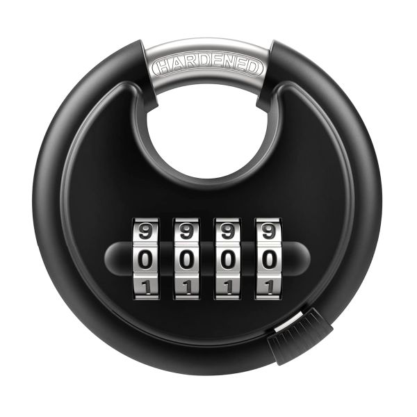 Weatherproof Discus 4-Digit Combination Padlock - 70mm