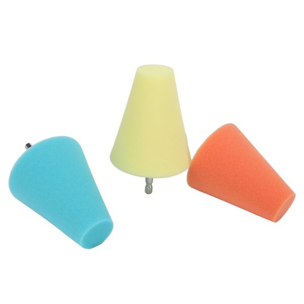 3 Pieces Hub Polishing Sponge Set for Cars, Boats &amp; Bikes