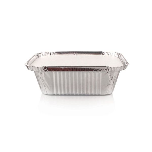 Foil Container &amp; White Paper Lid Combo 465ml Small Pack Of 10