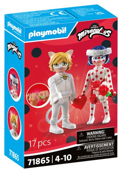 Playmobil Miraculous - Ladybug &amp; Cat Noir Wedding Dream - 17 Pieces