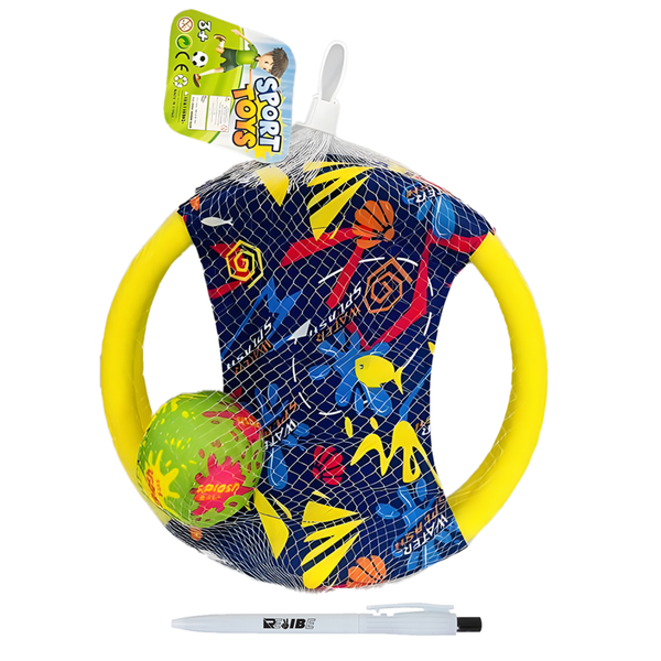 Assorted Fun Water/Pool Splash Frisbee &amp; Ball Paddle Game With ReVibe Pen