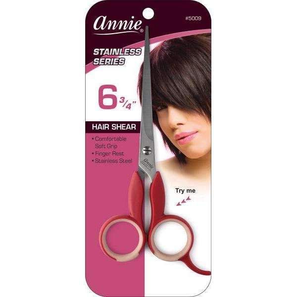 Ann05009 - Annie - Hair Shears With Soft Grip 6.75" Asst Color - 6 Pack