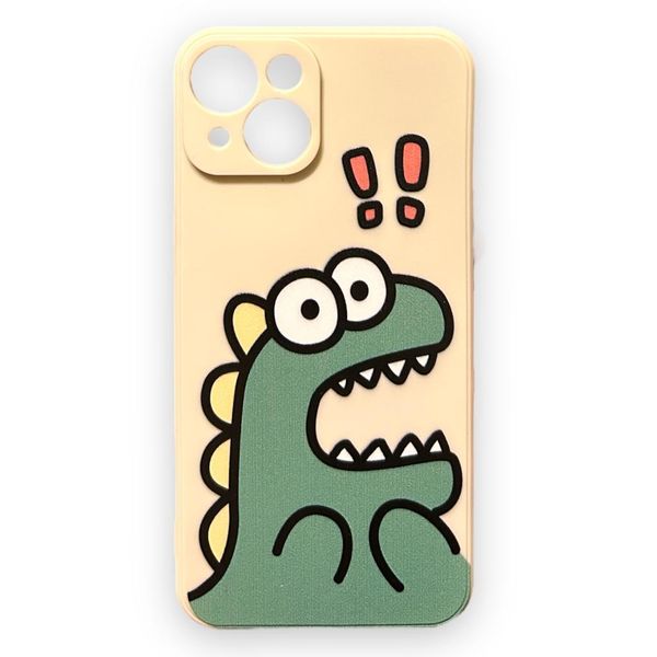 AMA Cartoon Green Dinosaur Pattern Silicon Case For iPhone 14 Pro Max