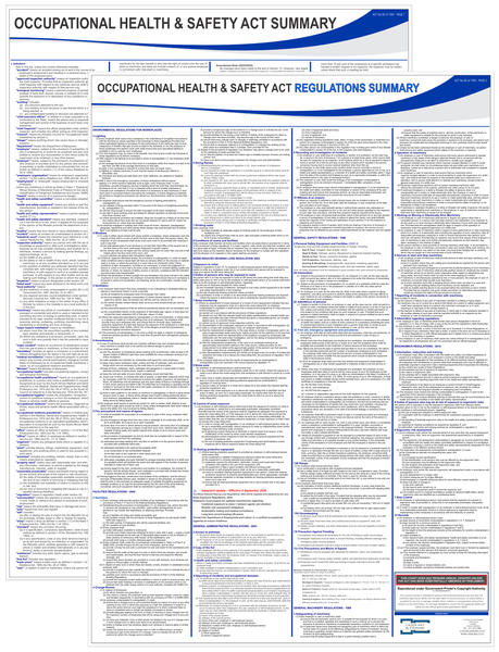 Occupational Health &amp; Safety A1 Laminated - Latest Version