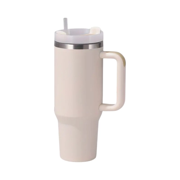 Stainless Steel Insulated Tumbler with Lid and Handle