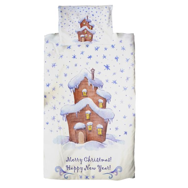 Snowy House Cot Duvet Set